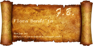 Flora Benáta névjegykártya